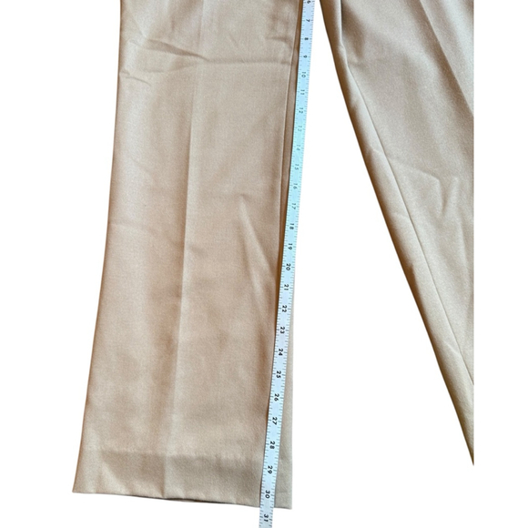 EUC Women's Talbots Windsor Wide-leg Flannel Pants Size 6 Sand Khaki Tan - Picture 7 of 10